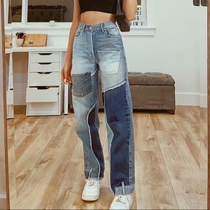 Revice patch work jeans